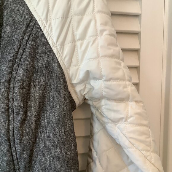 Prana women's Mixer Parka coat small quilted cream grey full zip - Picture 6 of 12